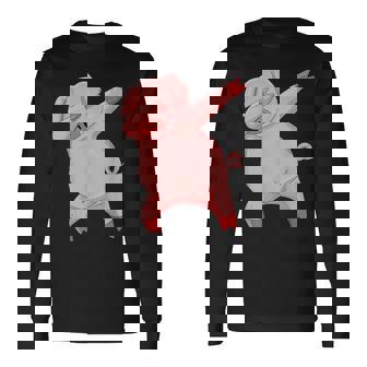 キッズ ダビングピグレット 服 ダブ ダンス 衣装 農家 ギフト 豚 長袖Tシャツ - Kawaiitshirt