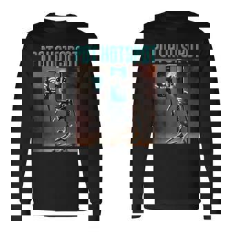 キッズ トレンド ミーム ブレイン ロート イタリアン ポット ホットスポット スケルトン 長袖Tシャツ - Kawaiitshirt