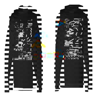 キッズトラック 電車 2歳の誕生日パーティー 幼児 2歳 誕生日 長袖Tシャツ - Kawaiitshirt