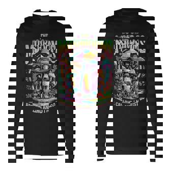 キノコはカラフルなサイケデリックな森の風景を呼んでいます。 長袖Tシャツ - Kawaiitshirt