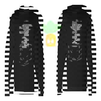 キャロットポケット おもしろキャロットインポケット 長袖Tシャツ - Kawaiitshirt