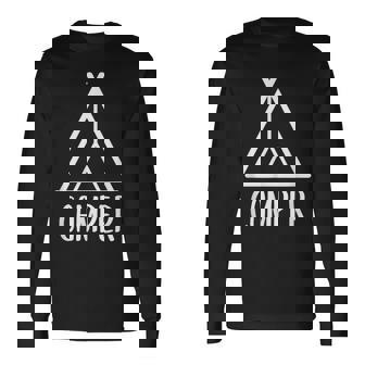 キャンパー キャンプ好き 山好き ハイキング好き 登山好き 海好き アウトドア好き キャンプ 長袖Tシャツ - Kawaiitshirt