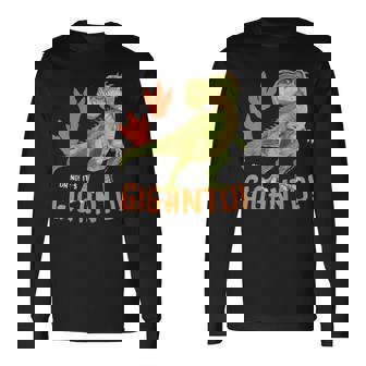 ギガントサウルス、最大の恐竜-カラフルで楽しいデザイン 長袖Tシャツ - Kawaiitshirt