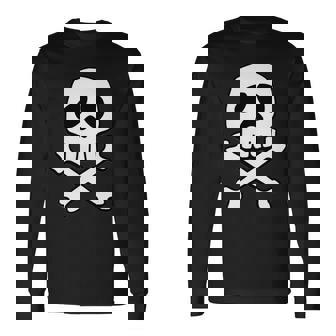 クラシック 宇宙 海賊 パンク スカル キャプテン ハロウィン 長袖tシャツ 長袖Tシャツ - Kawaiitshirt