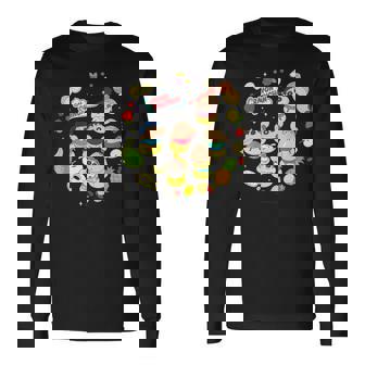 クレヨンしんちゃん フルーツいっぱい！デザートタイム 長袖Tシャツ - Kawaiitshirt