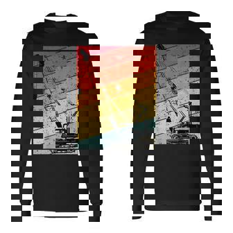 クレーン オペレーター 重機 おもしろい 建設 クレーン 長袖Tシャツ - Kawaiitshirt