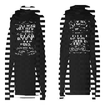 メンズ クールウイスキー飲む引用アイラ島ウイスキーピートオブマイハート 長袖Tシャツ - Kawaiitshirt