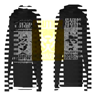 グランジ バイオハザード シンボル 黙示録後 警告サイン 長袖Tシャツ - Kawaiitshirt