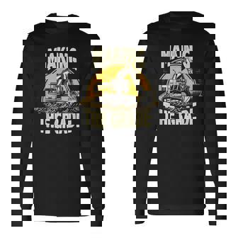 グレードトラックホー掘削機グレーディング請負業者を作る 長袖Tシャツ - Kawaiitshirt