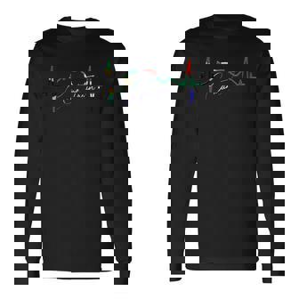 ケープタウン スカイライン ハートビート ケープタウン 南アフリカ テーブルマウンテンi Love Cape Town 長袖Tシャツ - Kawaiitshirt