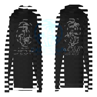 ケープタウン 南アフリカ ヨハネスブルグ アフリカの海岸 ヤシの木 長袖tシャツ 長袖Tシャツ - Kawaiitshirt