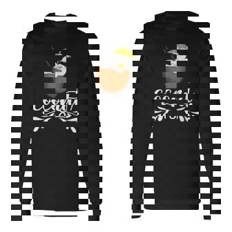 ココナッツ サマーフルーツ おもしろココナッツ 長袖Tシャツ - Kawaiitshirt