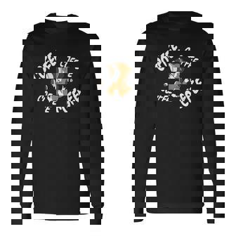 コーヒーシェットランド・シープドッグ犬 長袖Tシャツ - Kawaiitshirt