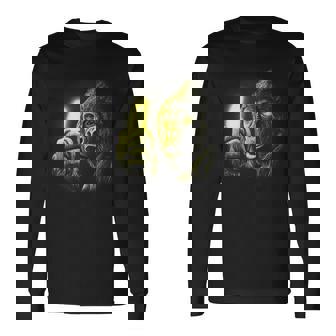 ゴリラとバナナ 長袖Tシャツ - Kawaiitshirt