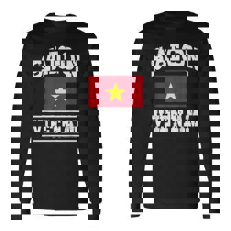 サイゴン ベトナム ホーチミン市 お土産 ベトナム国旗 長袖Tシャツ - Kawaiitshirt