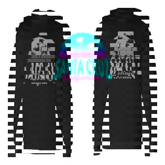 サンタクルーズ カリフォルニア レトロ ヴィンテージ サンセット 長袖tシャツ 長袖Tシャツ - Kawaiitshirt