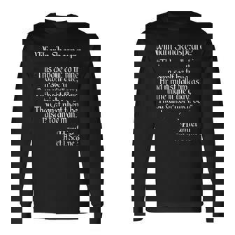 シェイクスピアの名言 To Thine Ownelf Be True Hamlet 長袖Tシャツ - Kawaiitshirt