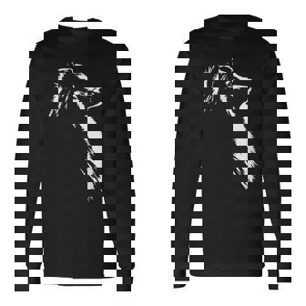 シェットランド・シープドッグ ポートレート シルエット 犬 シェルティー・ドッグ 長袖Tシャツ - Kawaiitshirt