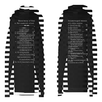 シャーロック・ホームズの長所と短所をワトソンのリスト。 長袖Tシャツ - Kawaiitshirt