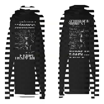 シュレーディンガーの猫 脱出計画 物理ジョーク 長袖tシャツ 長袖Tシャツ - Kawaiitshirt