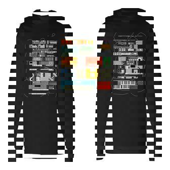 シンセサイザー と エレクトロニック・ミュージシャン と Dj 長袖Tシャツ - Kawaiitshirt