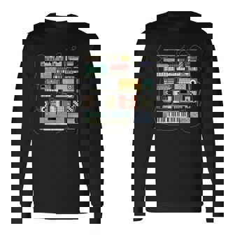 シンセサイザー エレクトロニック・ミュージシャン と Dj 長袖Tシャツ - Kawaiitshirt