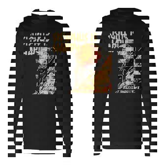 シーシュポス・イズ・ハッピー面白いギリシャ神話ミーム哲学 長袖Tシャツ - Kawaiitshirt