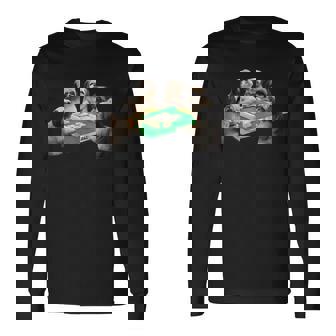 シーズー イヌ 麻雀 面白いtシャツ 犬 文字入り メンズ おもしろ 面白い 服 おもしろグッズ ネタ 雀士 長袖Tシャツ - Kawaiitshirt