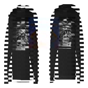 シーズー 犬 シウツー 犬 エイリアン Ufohitzhu おもしろい シーズー 長袖tシャツ 長袖Tシャツ - Kawaiitshirt