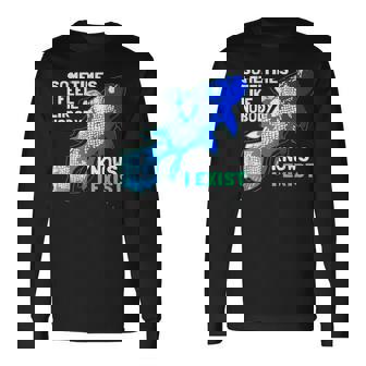 シーラカンス I Exist 長袖Tシャツ - Kawaiitshirt