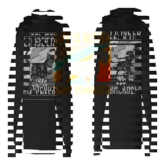 ジャイアント・シュナウザーの発言 シュナウザーの犬 長袖Tシャツ - Kawaiitshirt