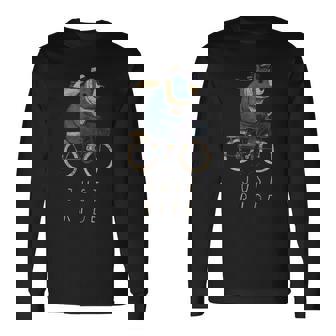 ジャストライド バイクティー。自転車用ティーの上のかわいい熊 長袖Tシャツ - Kawaiitshirt