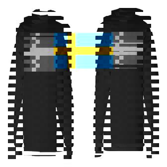 スウェーデンの国旗 長袖Tシャツ - Kawaiitshirt