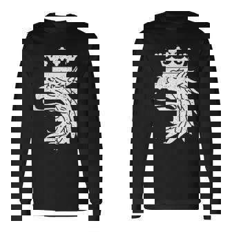 スカニア スウェーデン コート・オブ・アームズ フラッグ グリフィン 長袖Tシャツ - Kawaiitshirt