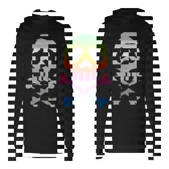 スカル、宇宙海賊キャプテン・クロスボーンズ ハロウィンパーティー Ahoy 長袖Tシャツ - Kawaiitshirt