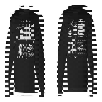 スキューバダイビングギア 水中ダイバー スキューバダイバー 長袖Tシャツ - Kawaiitshirt