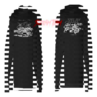 スクリームチーム ホラー映画 長袖tシャツ 長袖Tシャツ - Kawaiitshirt