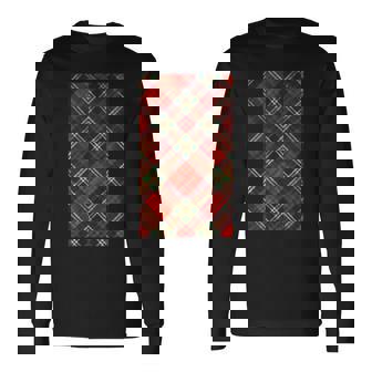 スコットランドのタータンチェック柄。 長袖Tシャツ - Kawaiitshirt