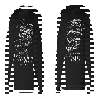 スタッフォードシャー・ブル・テリア 愛されるスタッフィー・ドッグのことわざ 長袖Tシャツ - Kawaiitshirt