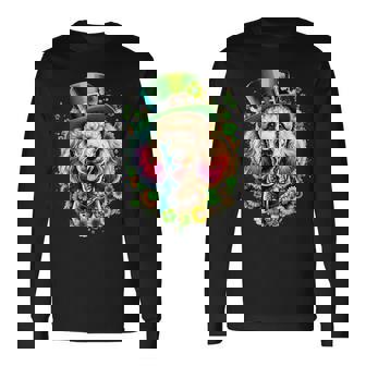 スタンダードプードル 犬 聖パトリックデー アートワーク 長袖Tシャツ - Kawaiitshirt