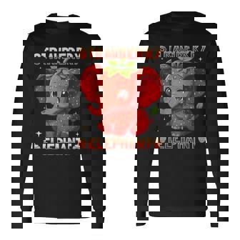 ストロベリーエレファント イタリアンブレイン 長袖Tシャツ - Kawaiitshirt