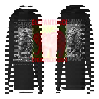 ストロベリーエレファントキッズ ブレイン エレファントゥッチ ストロベルルッチ 長袖Tシャツ - Kawaiitshirt