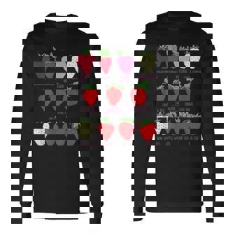 ストロベリーフルーツシャツ イチゴの種類 コテージコア 長袖Tシャツ - Kawaiitshirt