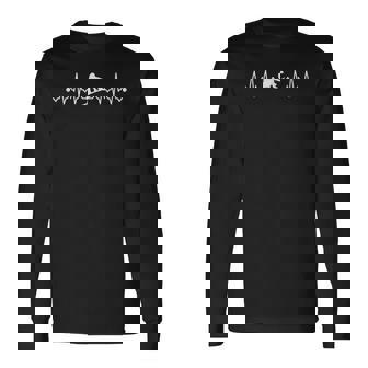 スノーボード 心臓の鼓動 おもしろデザイン スノーボード スノボ 長袖Tシャツ - Kawaiitshirt