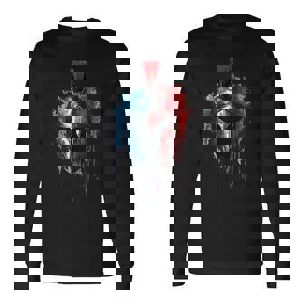 スパルタ スパルタン ファイター ヘルメット ギリシャ レオニダス スパルタ 長袖Tシャツ - Kawaiitshirt