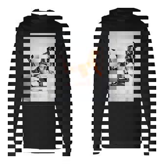 セクシーガールグラフィックtシャツ マスクのセクシーなファッションモデル 長袖Tシャツ - Kawaiitshirt