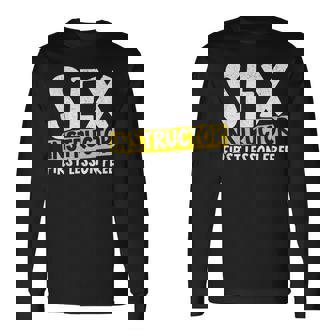 セックスインストラクター 初めてのレッスン 自由恋愛 セックス教師 長袖Tシャツ - Kawaiitshirt