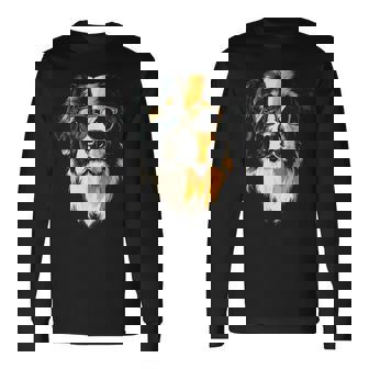 セントバーナード 犬 グラフィック ペット アートワーク セントバーナード 長袖Tシャツ - Kawaiitshirt