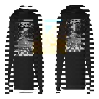 タビーロードクールタビーキャッツクロッシング 長袖Tシャツ - Kawaiitshirt