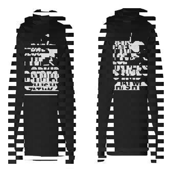 ダチョウが大好きだからだからダチョウ 長袖Tシャツ - Kawaiitshirt